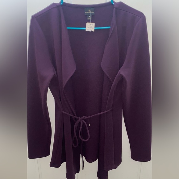 Worthington Purple Blazer with Tie Belt - Picture 1 of 4